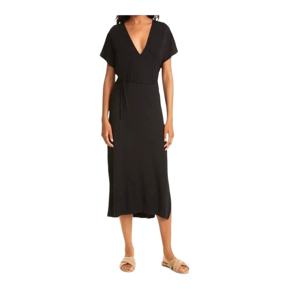 Vince Dress double v neck popover black size X-Small XS